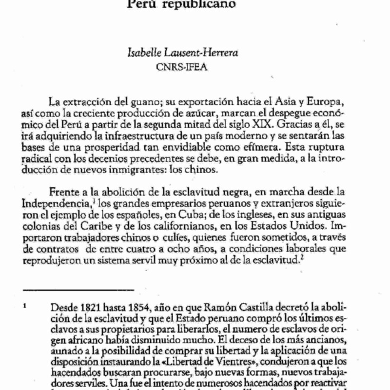 Mujeres olvidadas: esposas, concubinas e hijas de los inmigrantes chinos en el Perú republicano<br /><br />
